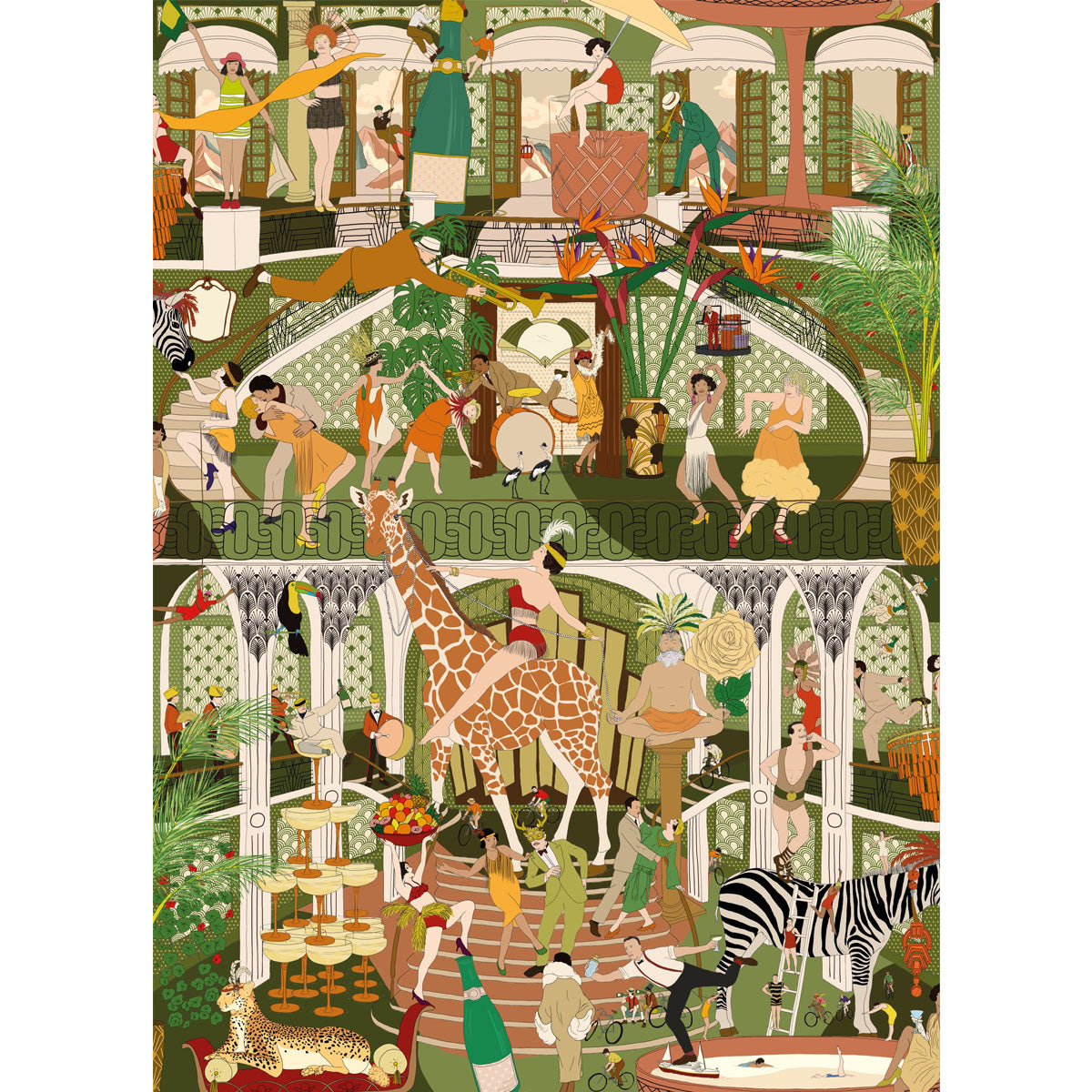 Brand McKenzie Mayhem Mansion Wallpaper - Vintage Olive