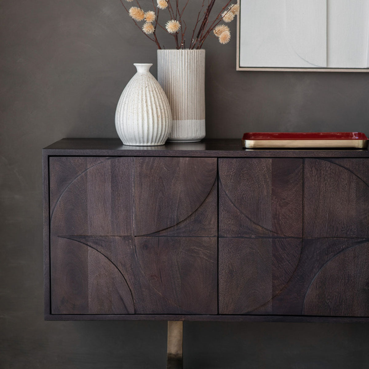 Gallery Direct Sharma 4 Door Sideboard 1800x400x700mm