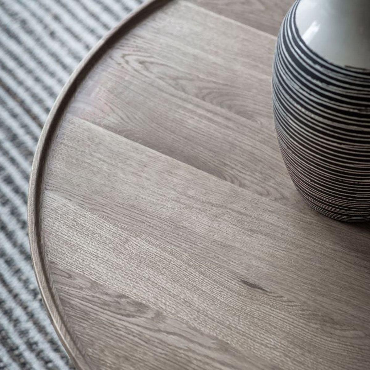 Gallery Direct Kingham Round Coffee Table Grey 900x900x400mm