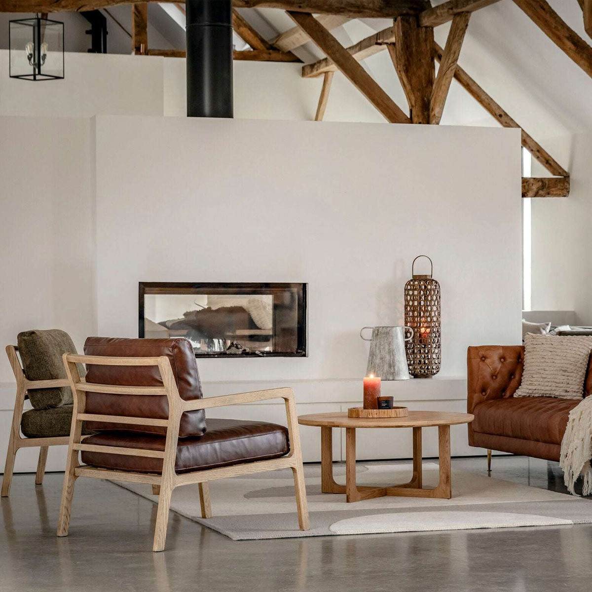 Gallery Direct Craft Side Table Natural 500x500x550mm