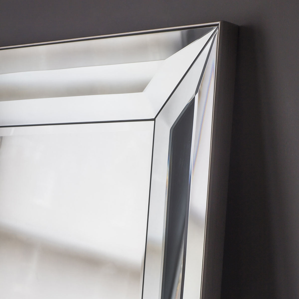 Gallery Direct Ferrara Leaner Mirror Silver 1820x905mm