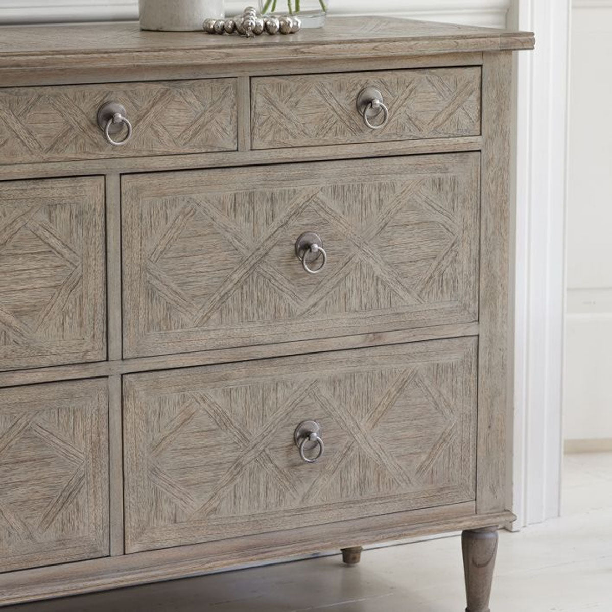 Gallery Direct Mustique 7 Drawer Chest 1300x450x885mm