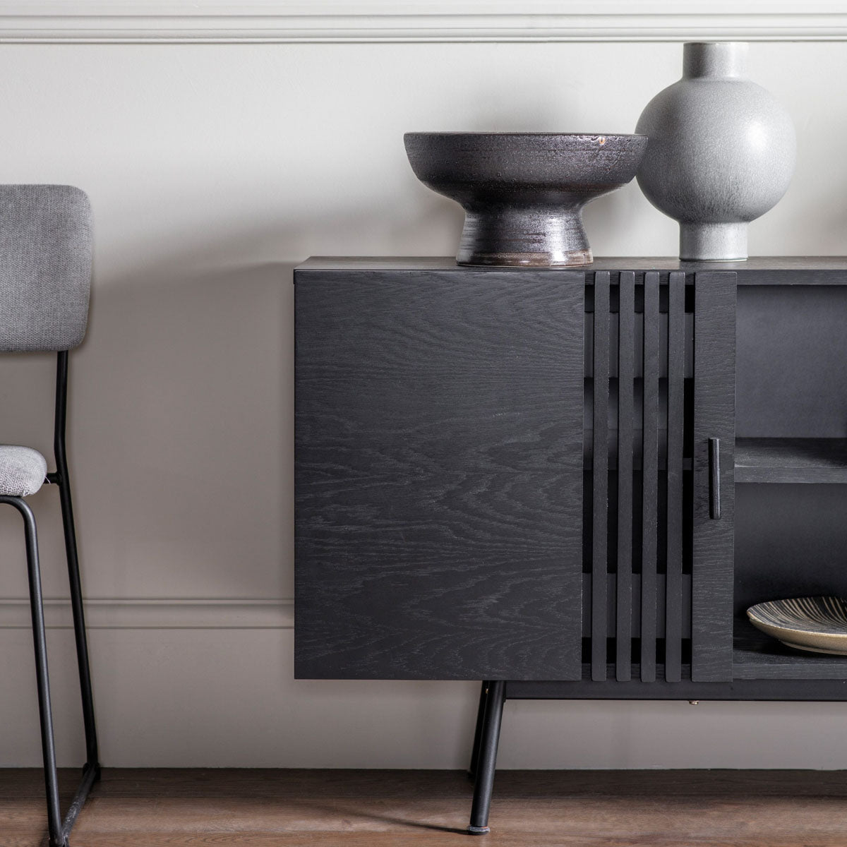 Gallery Direct Holsen Sideboard Black 1600x420x700mm