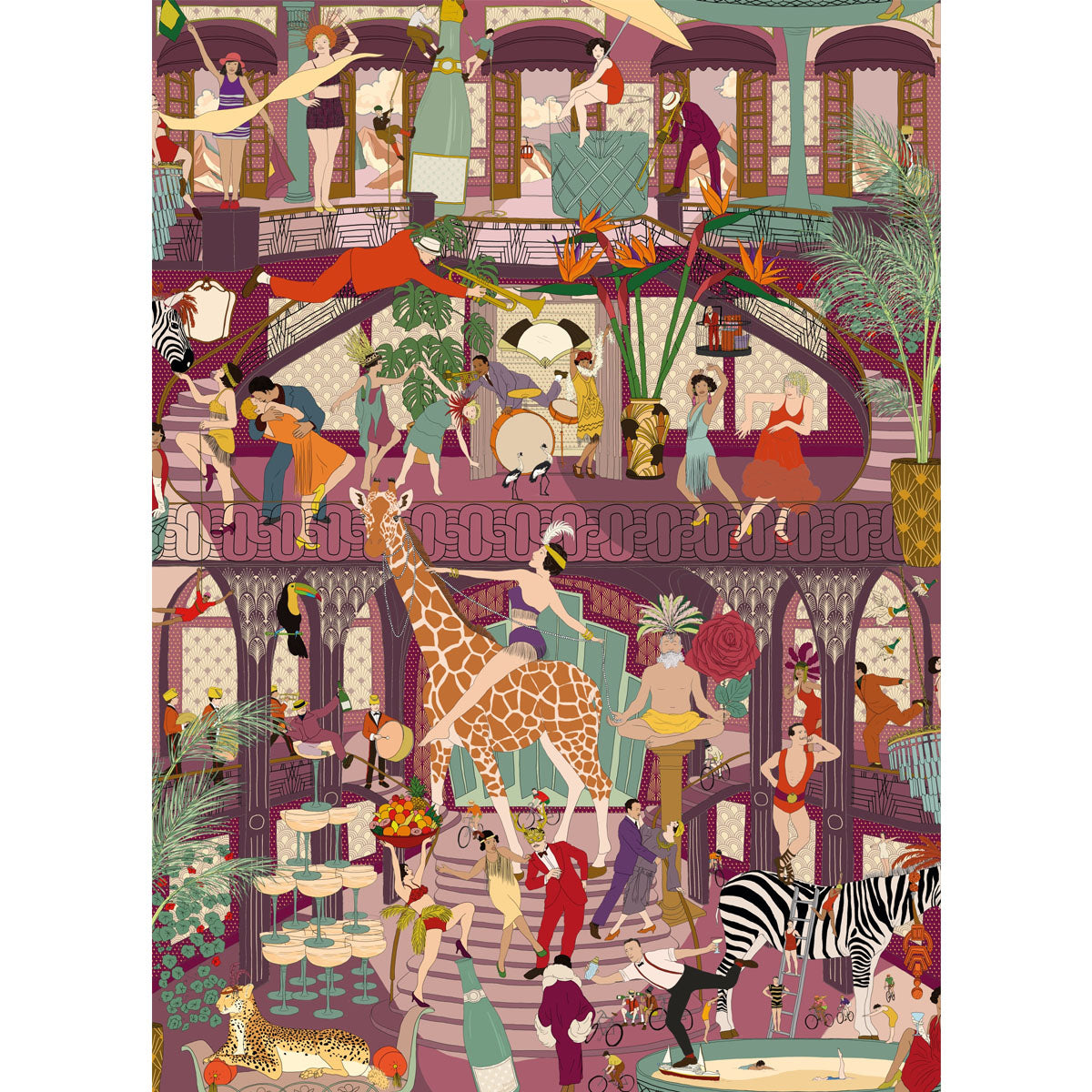 Brand McKenzie Mayhem Mansion Wallpaper - Grape