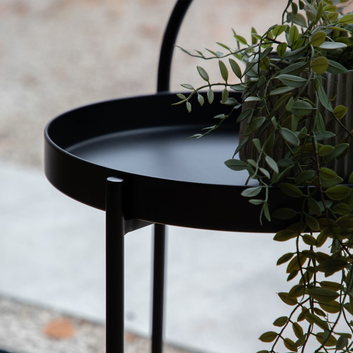Gallery Direct Melbury Side Table Black 400x400x660mm