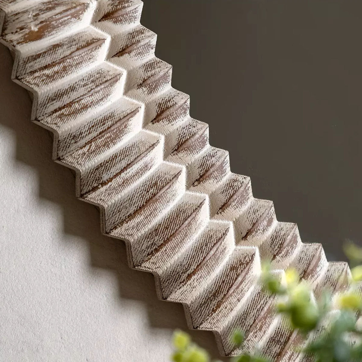 Gallery Direct Pimlico Round Mirror White Wash 900mm