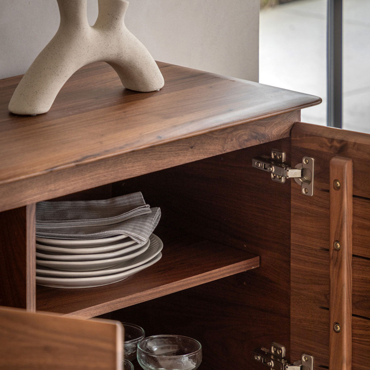 Gallery Direct Madrid 2 Door Sideboard Walnut 1160x450x700mm