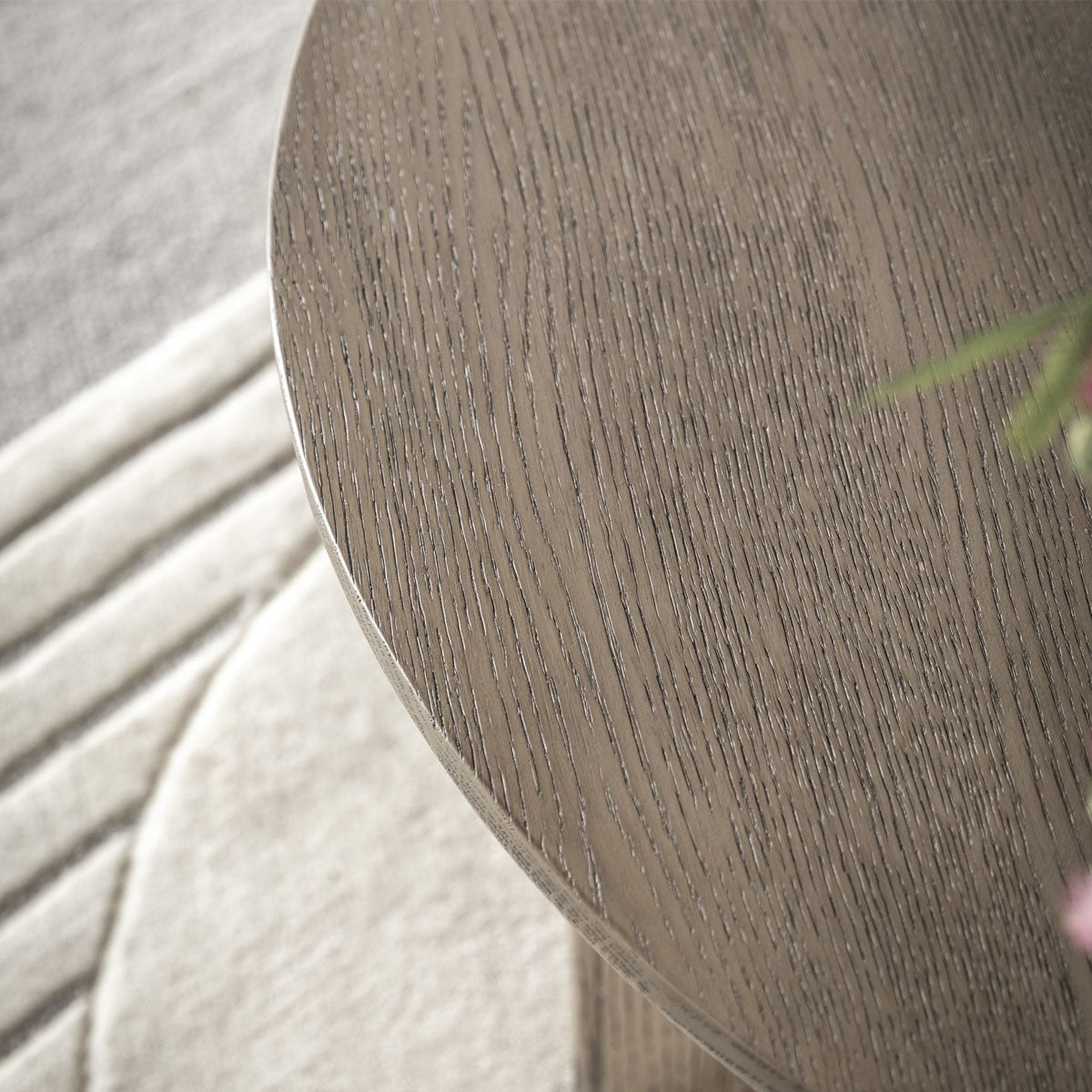 Gallery Direct Craft Round Coffee Table Smoked 900x900x400mm