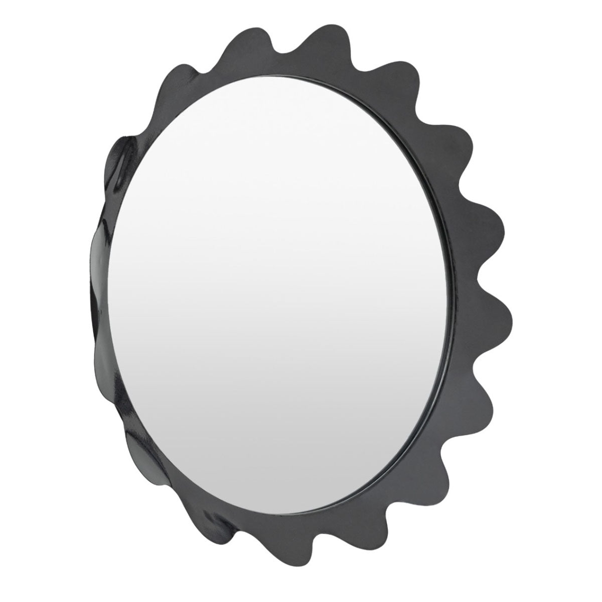 Gallery Direct Shoreditch Round Mirror Charcoal 600mm