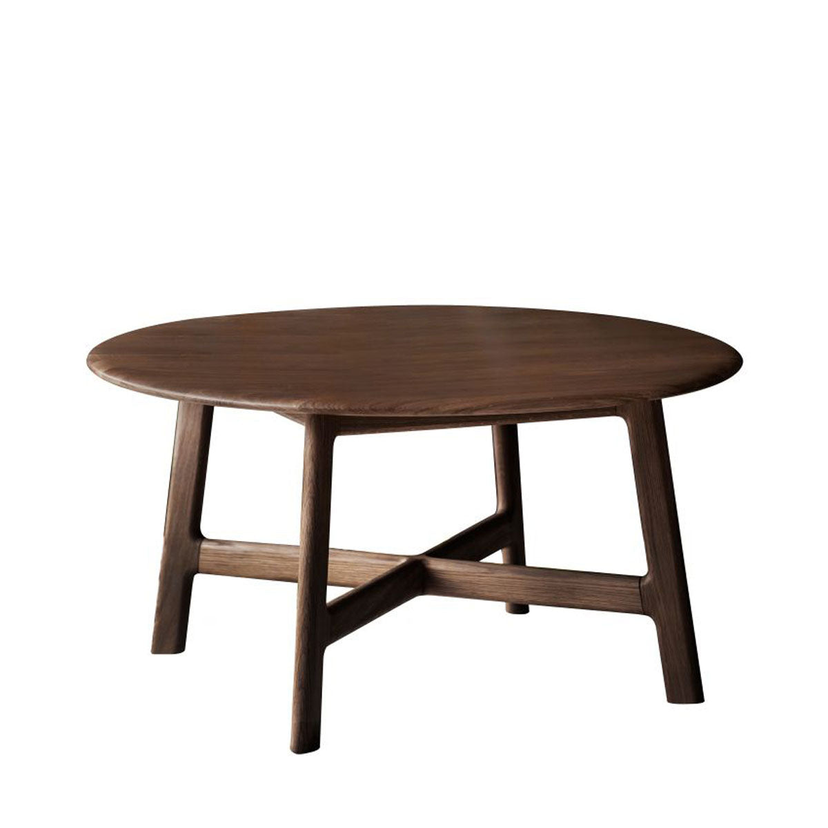 Gallery Direct Madrid Round Coffee Table Walnut 800x800x400mm