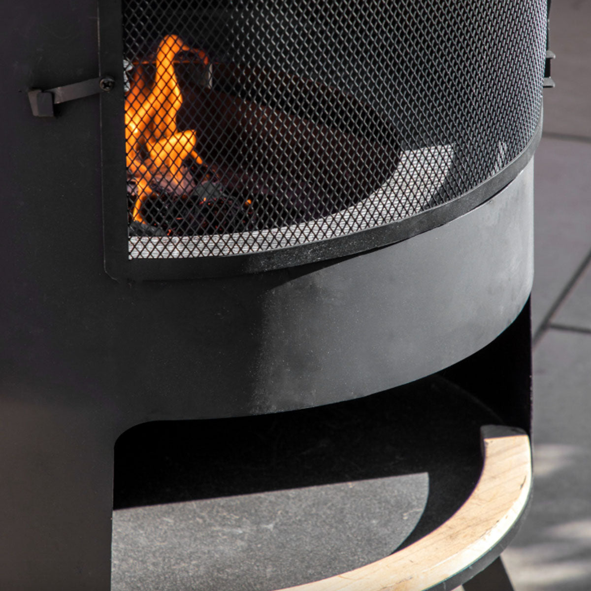 Gallery Direct Foligno Chiminea with Pizza Shelf 500x500x1865mm