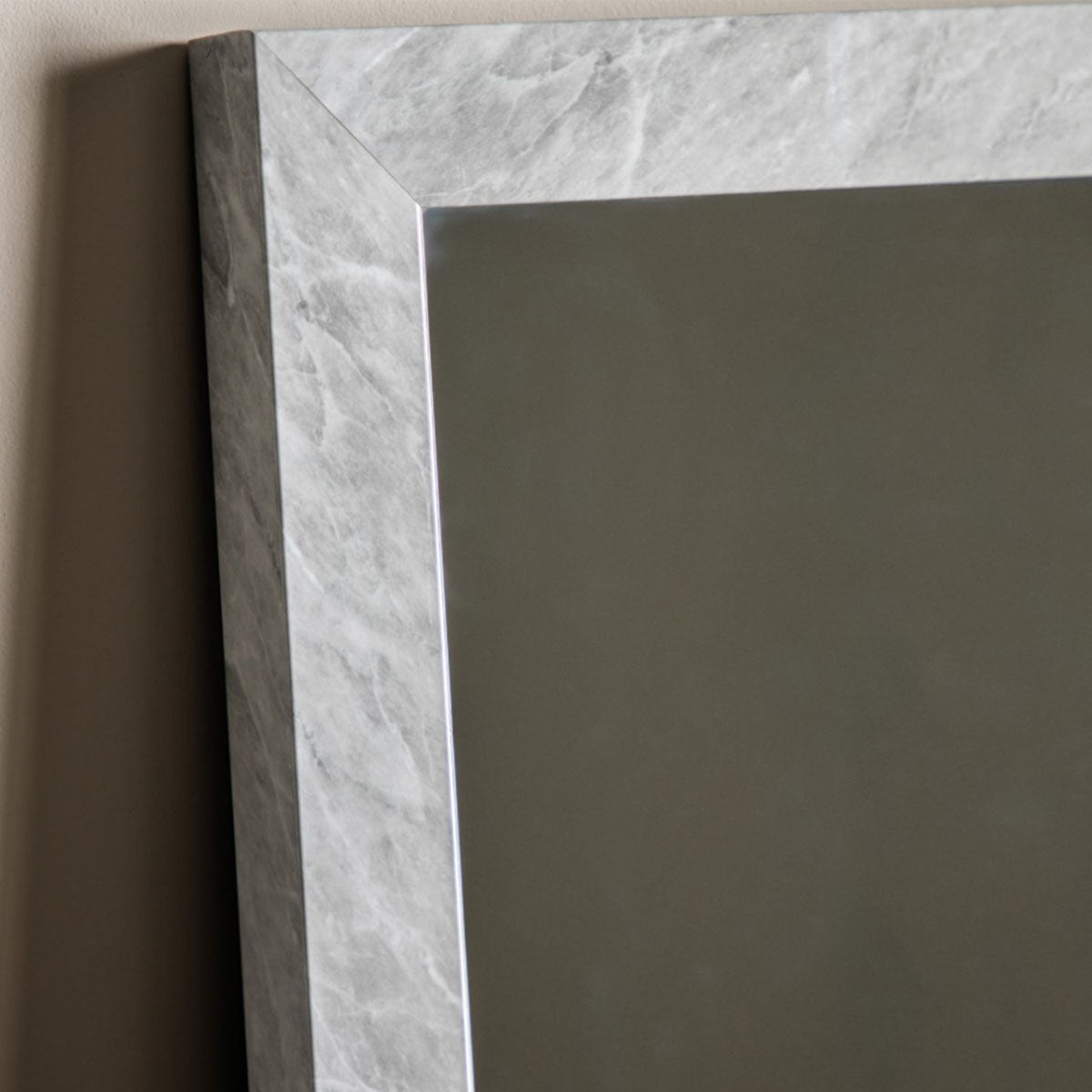 Gallery Direct Romano Leaner Mirror Marbled White 570x1570mm