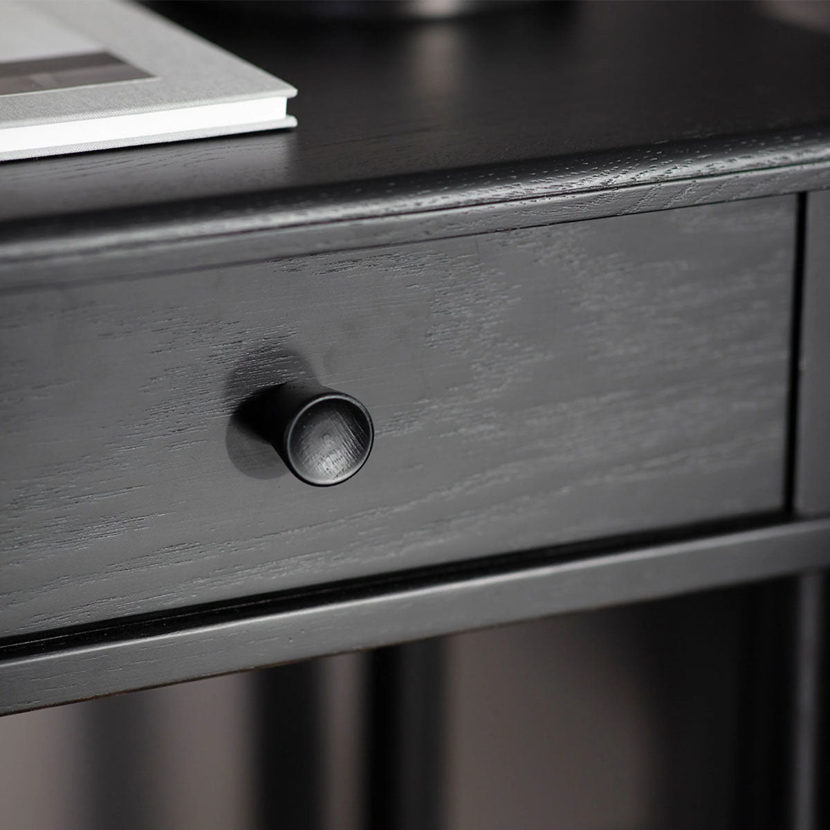 Gallery Direct Wycombe 1 Drawer Bedside Black 500x400x635mm