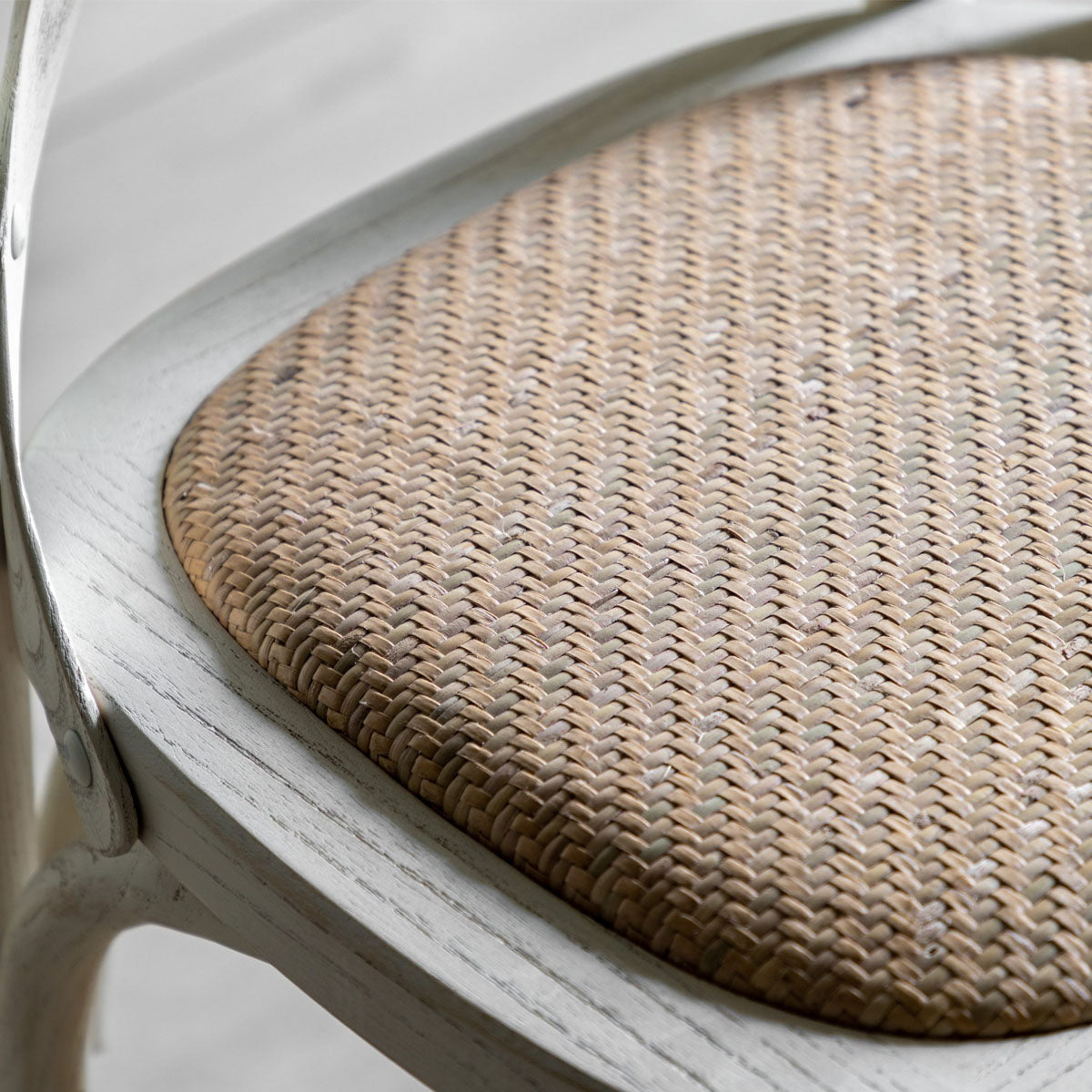 Gallery Direct Cafe Chair White/Rattan (2pk)