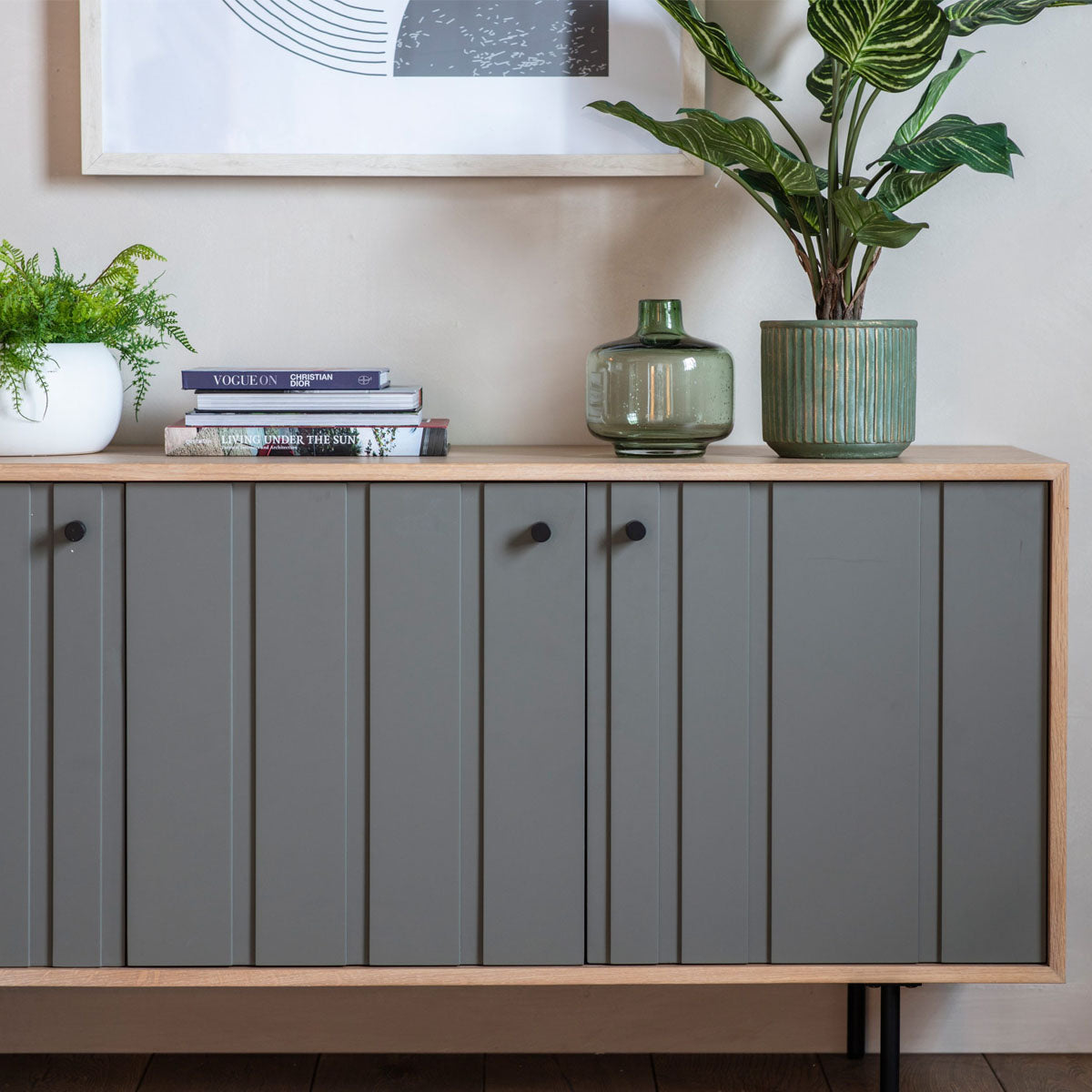 Gallery Direct Fuji 3 Door Sideboard 1500x450x700mm