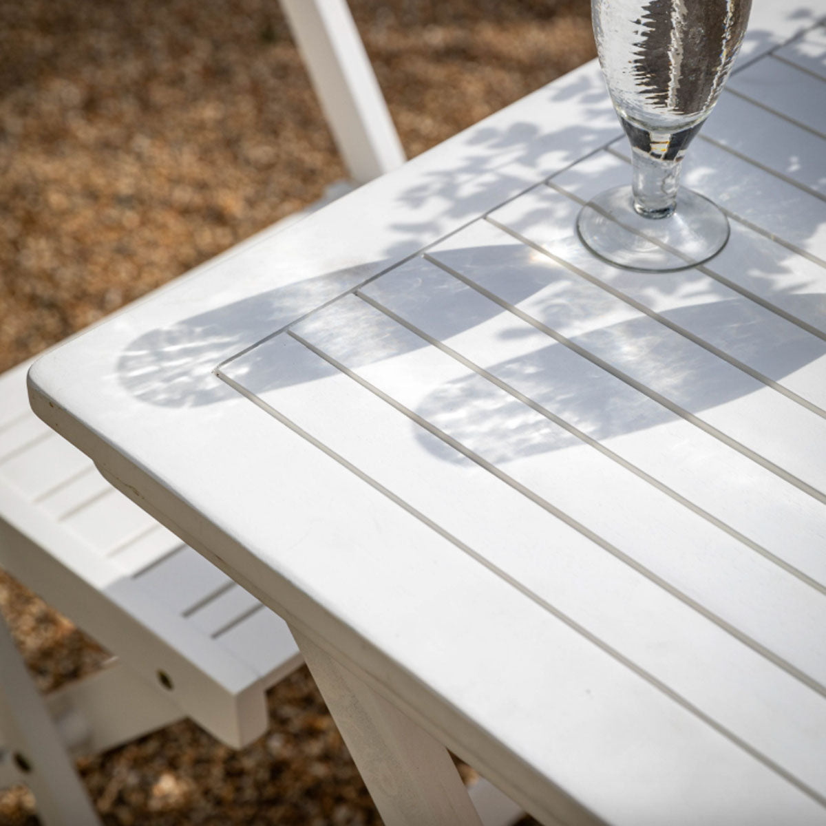 Gallery Direct Lindos White Folding Dining Set