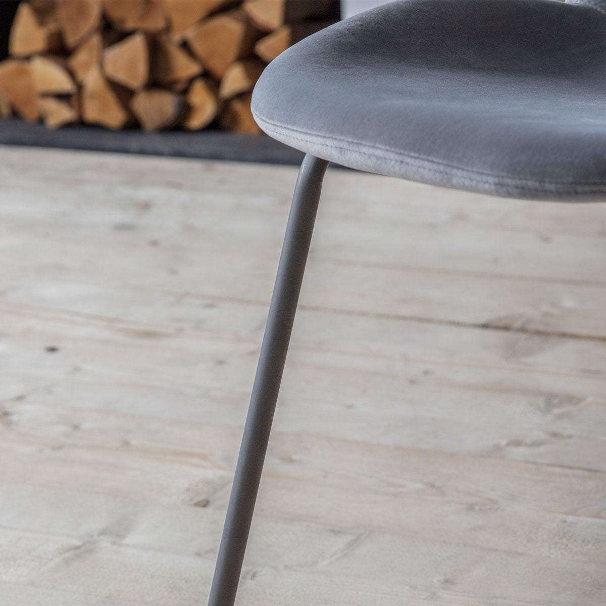 Gallery Direct Flanagan Chair Light Grey Velvet (2pk)