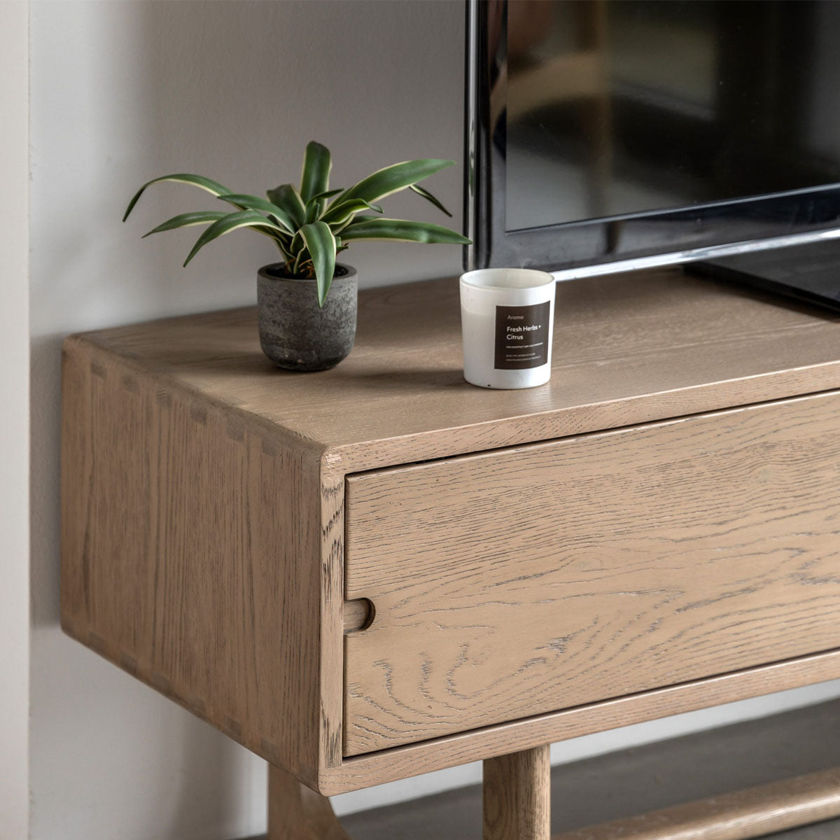 Gallery Direct Craft Media Unit Smoked 1400x400x450mm