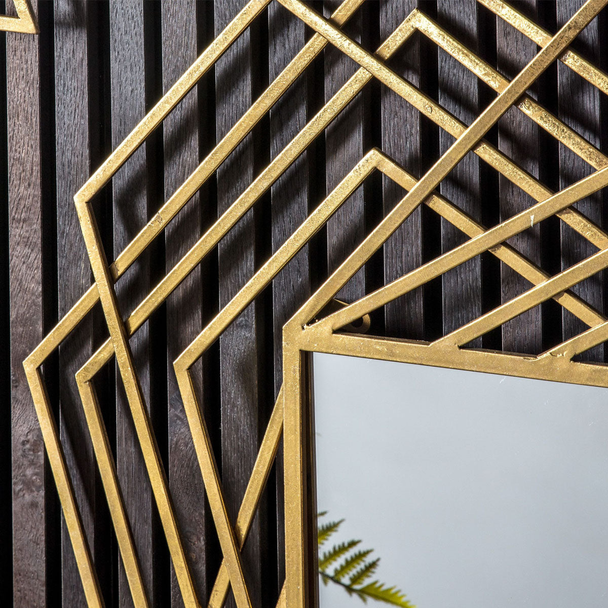 Gallery Direct Specter Rectangle Mirror Gold 940x40x1095mm