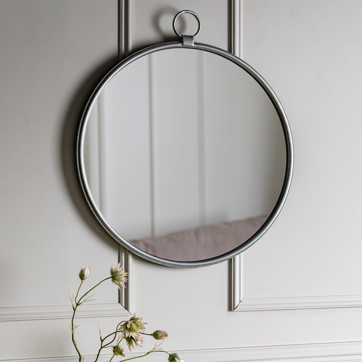 Gallery Direct Bayswater Silver Round Mirror 610x700mm