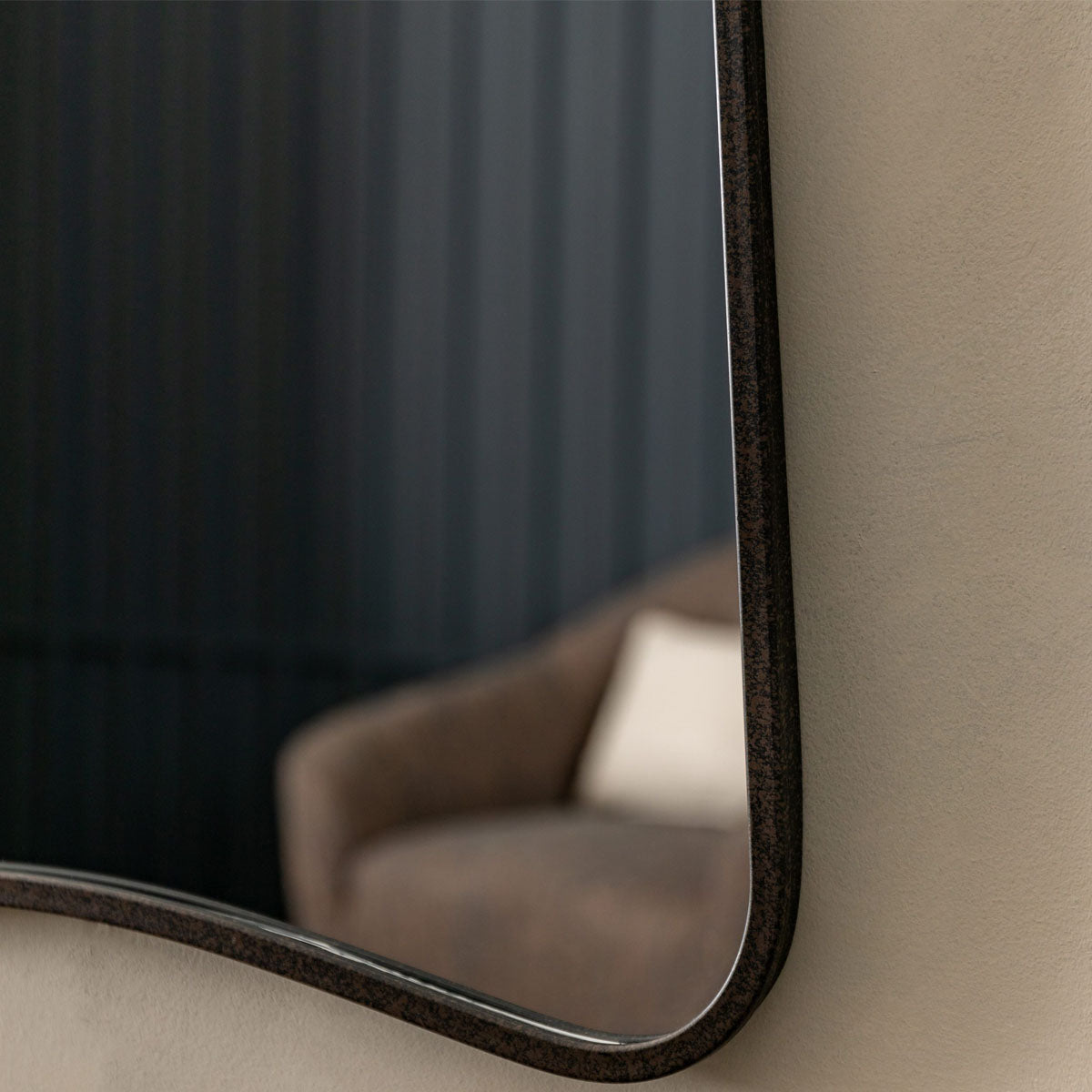 Gallery Direct Kurva Rectangle Mirror Black 610x810mm