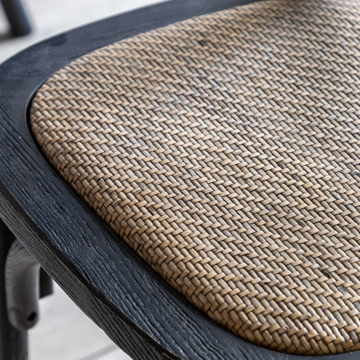 Gallery Direct Cafe Chair Black/Rattan (2pk)