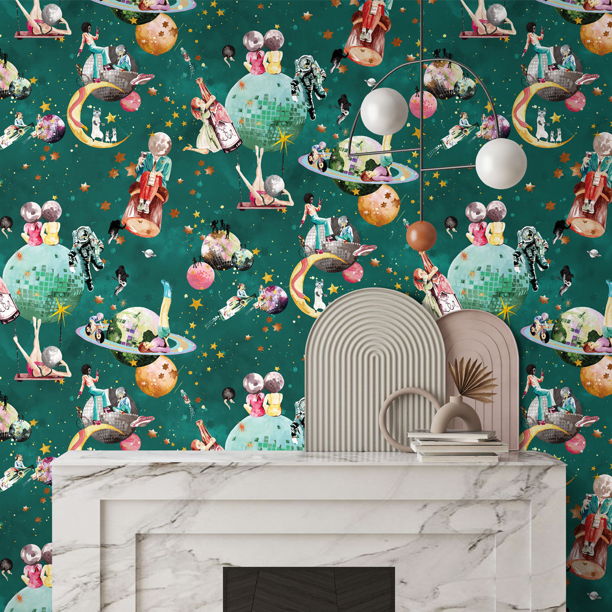 Brand McKenzie Cosmic Groove Wallpaper - Aurora