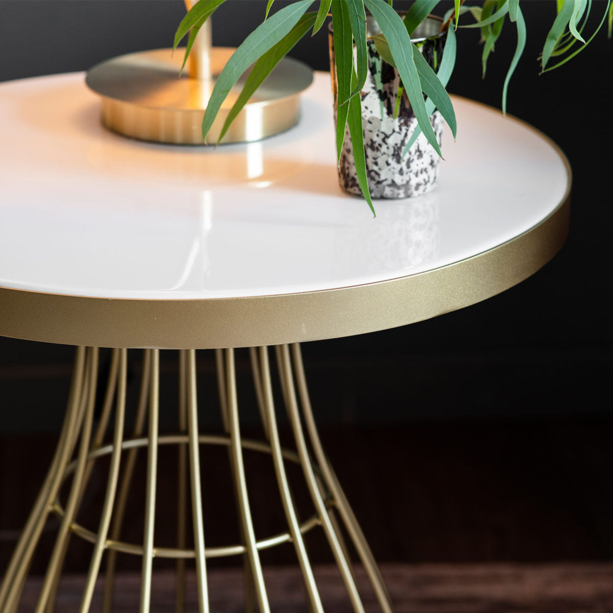 Gallery Direct Southgate Side Table Champagne 500x500x550mm