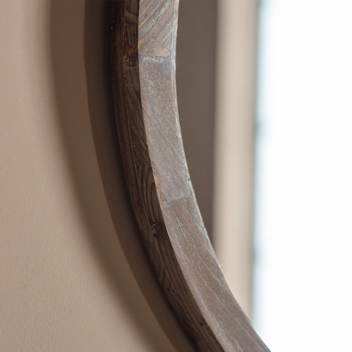 Gallery Direct Hector Mirror Round Small Natural 500x500x30mm