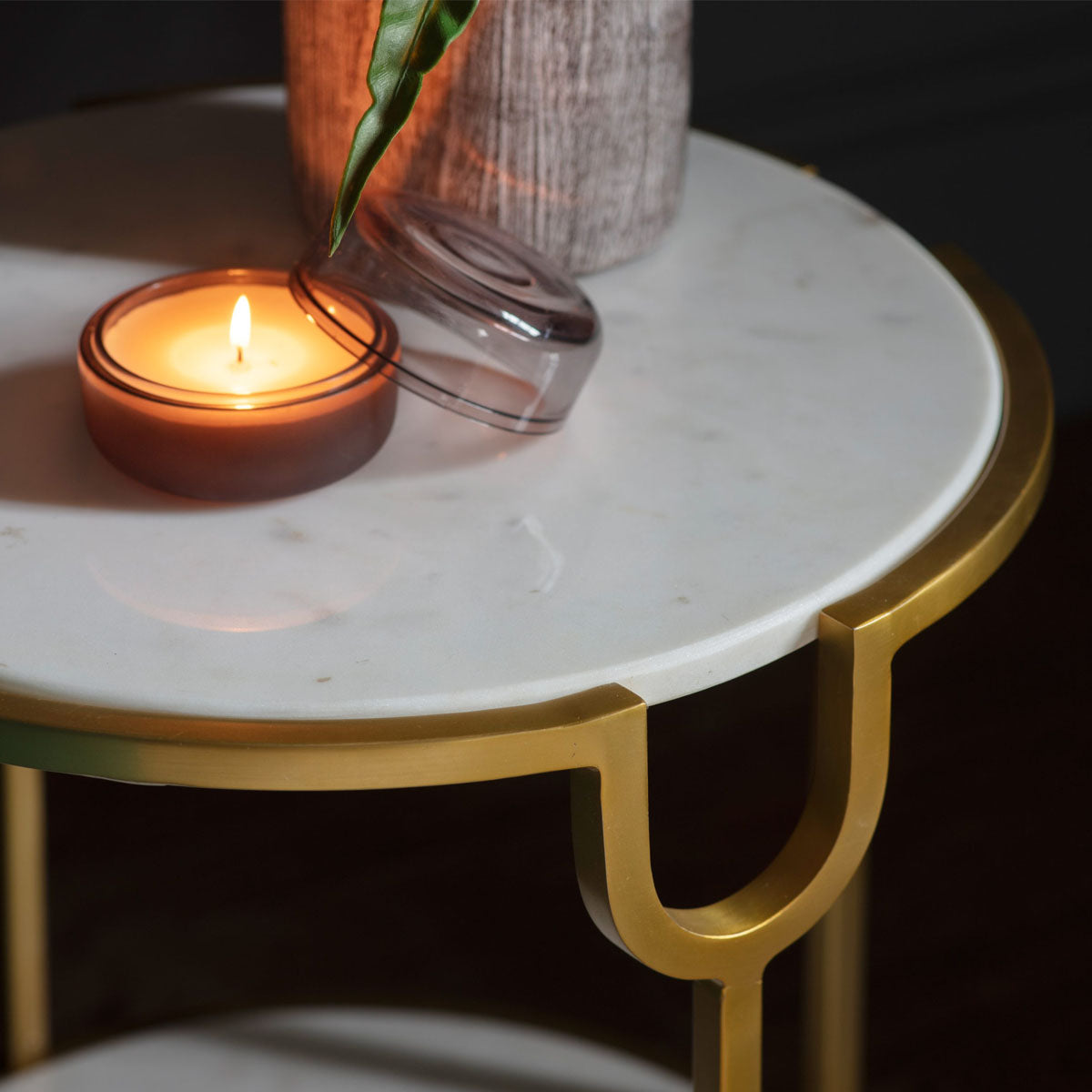 Gallery Direct Weston Side Table White Marble