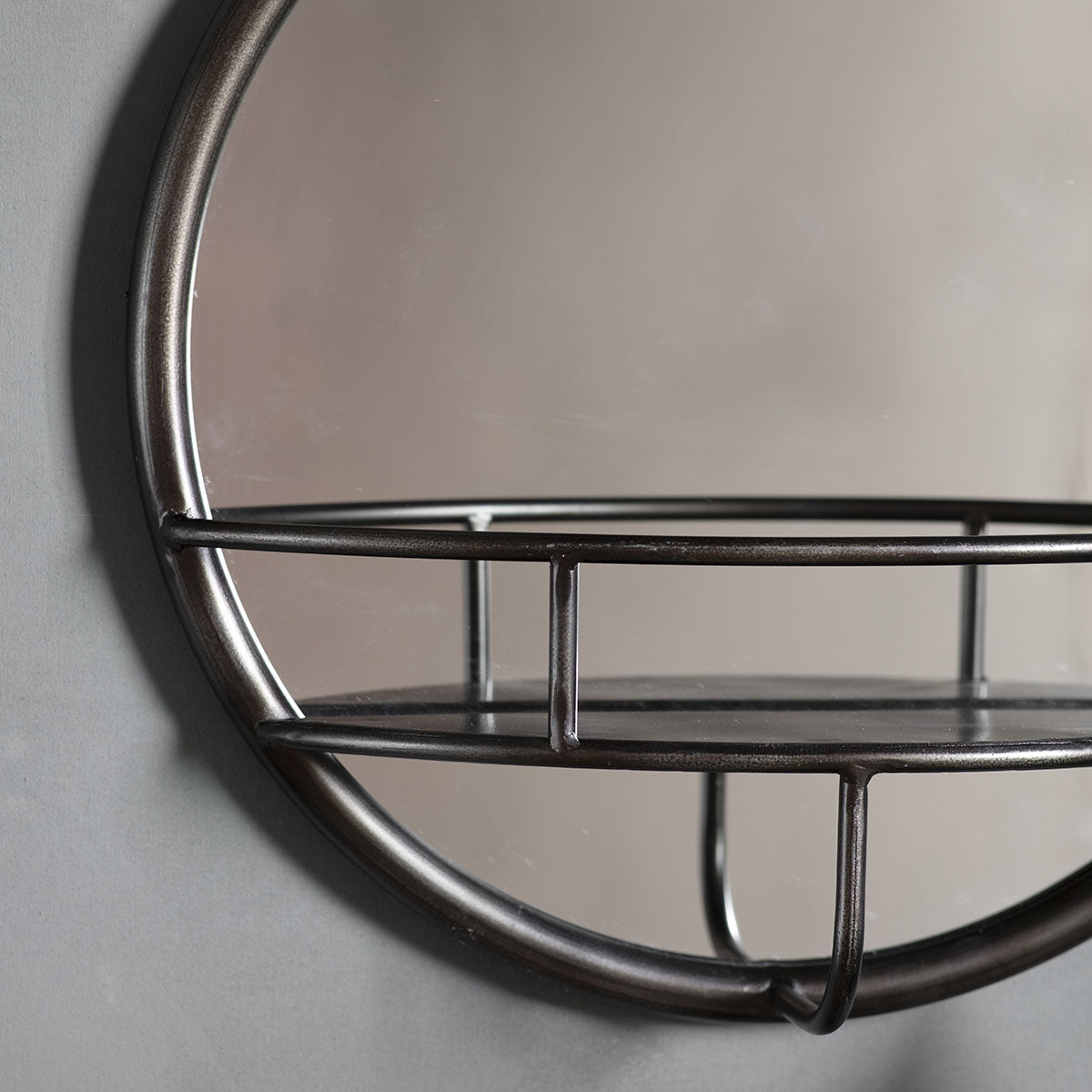 Gallery Direct Milton Round Mirror Black 400mm