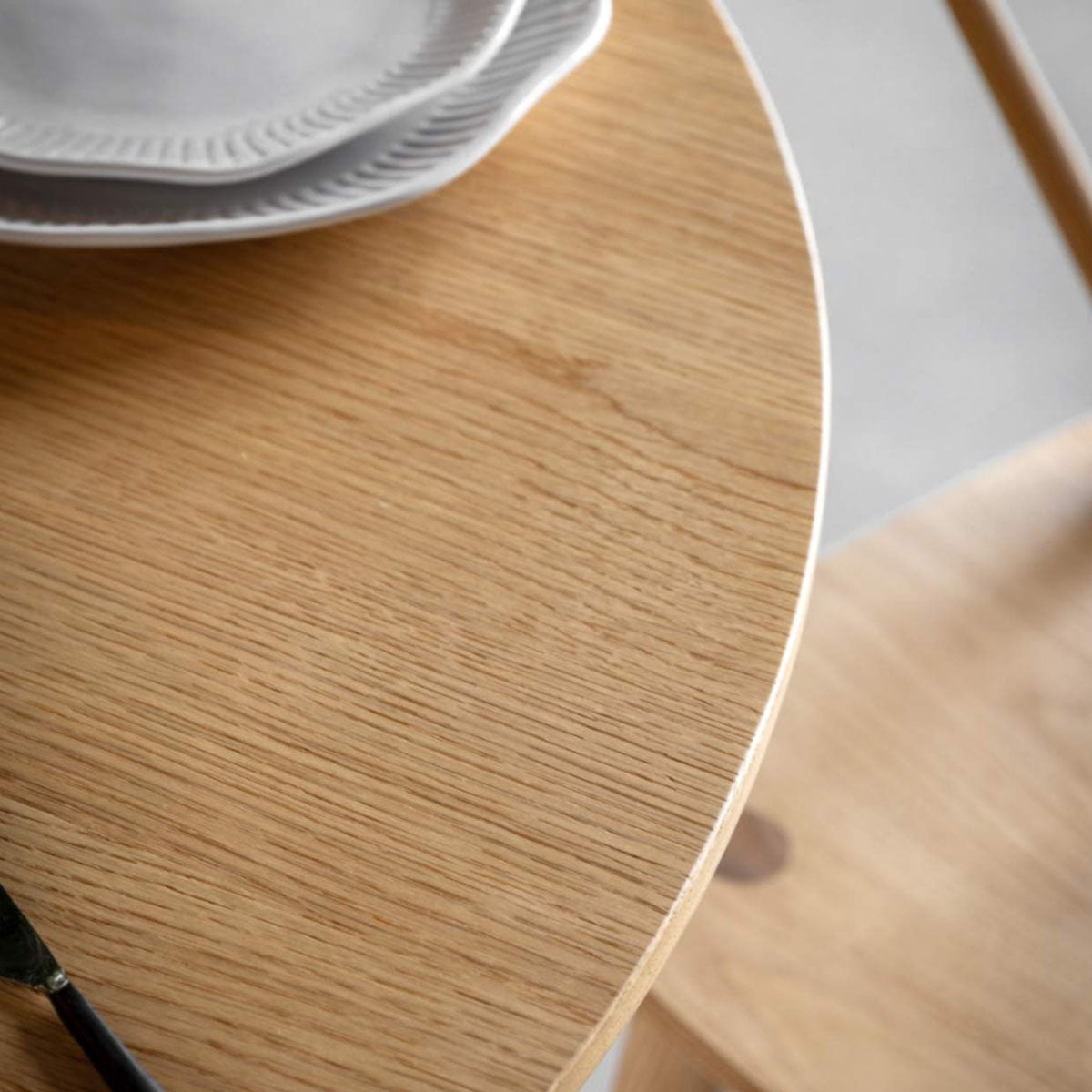 Gallery Direct Craft Round Dining Table Natural 1100x1100x750mm
