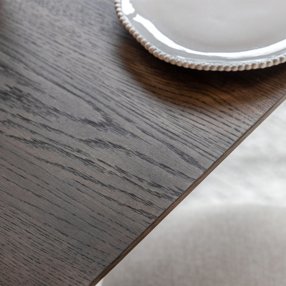 Gallery Direct Hatfield Square Dining Table Smoked 770x770x750mm