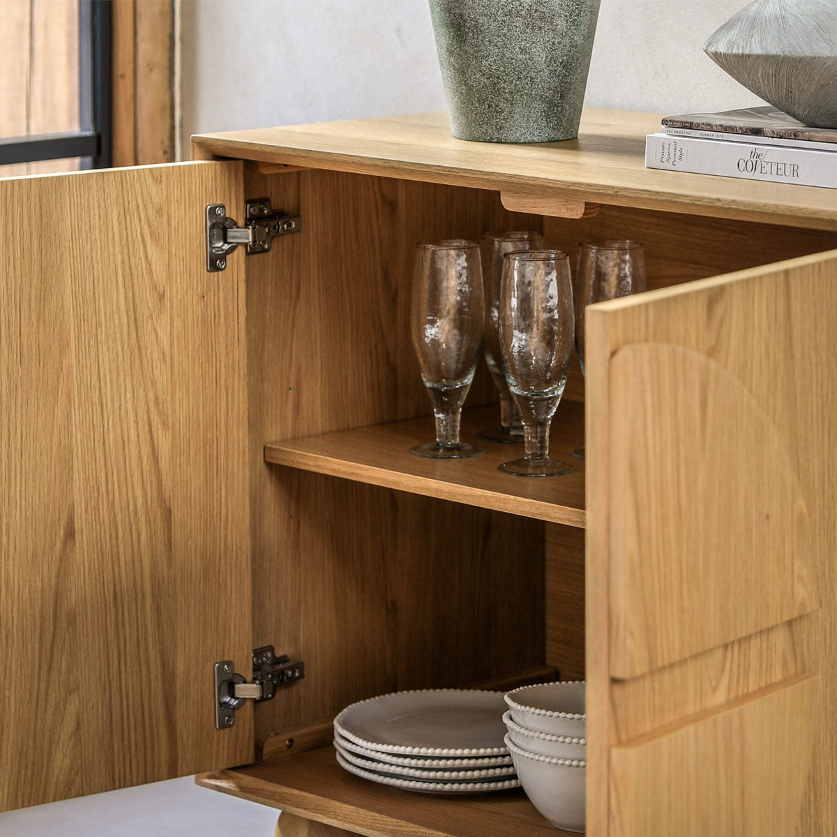 Gallery Direct Geo 2 Door Sideboard 850x450x700mm