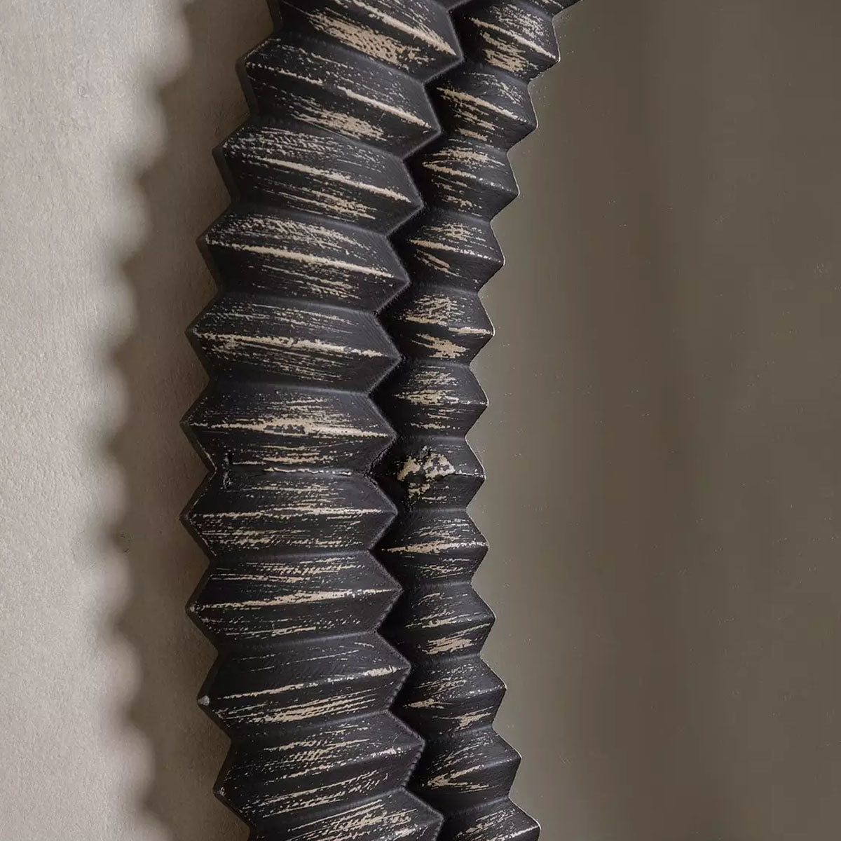 Gallery Direct Pimlico Round Mirror Black Wash 900mm