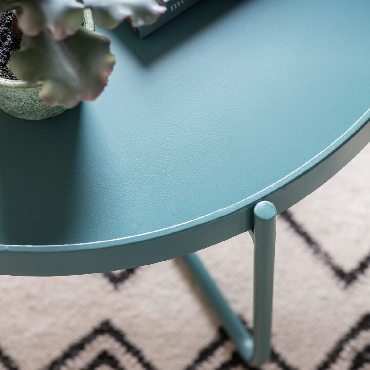 Gallery Direct Melbury Coffee Table Teal 650x650x500mm