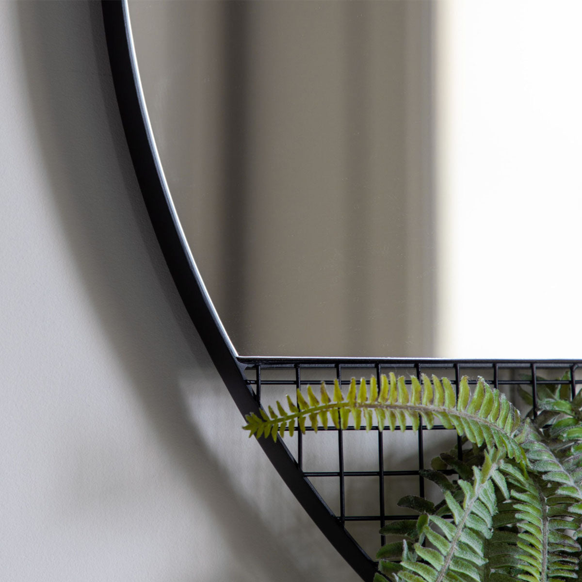 Gallery Direct Roosevelt Mirror Black 800x20x800mm