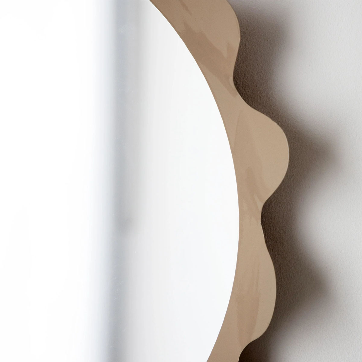 Gallery Direct Shoreditch Round Mirror Taupe 600mm