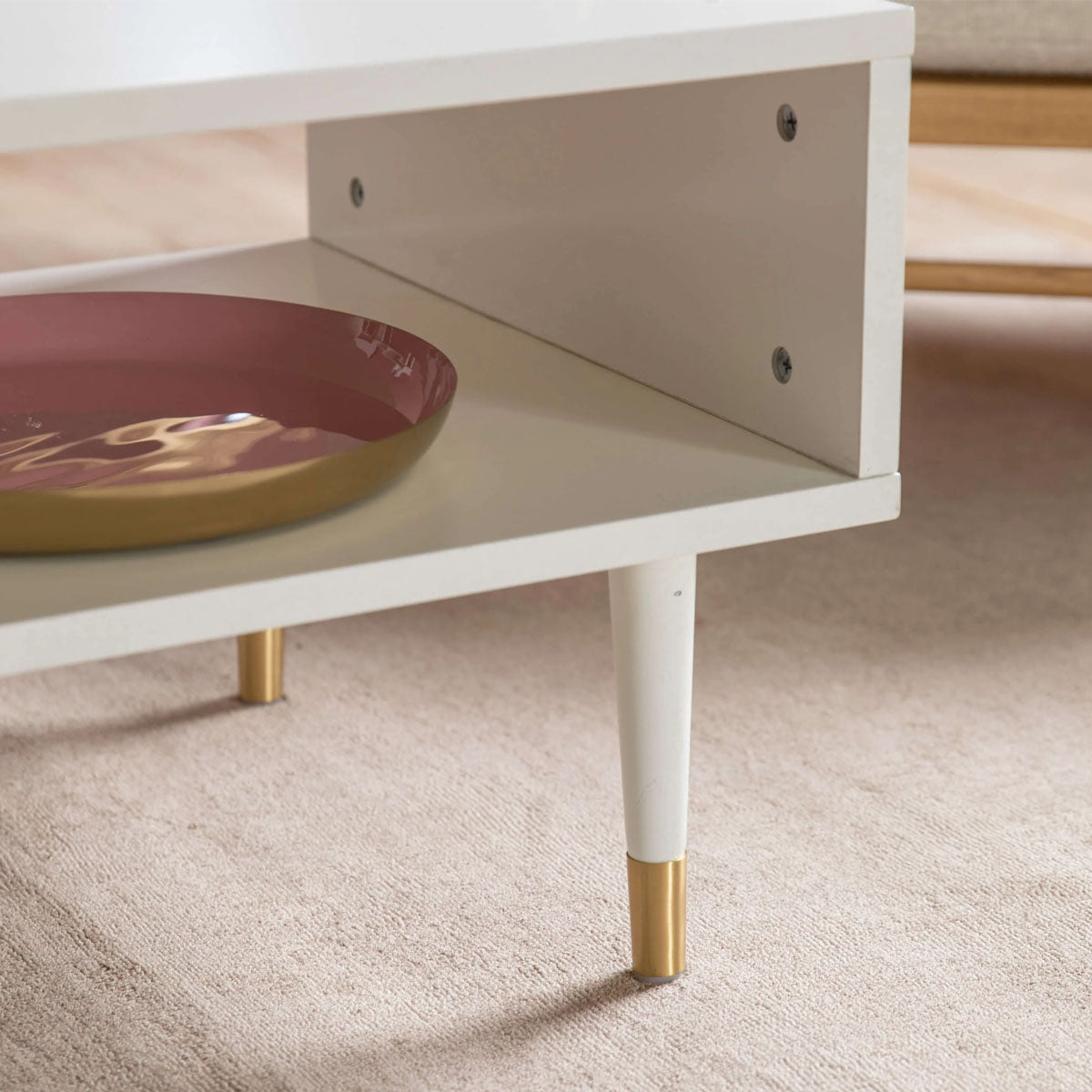 Gallery Direct Holbrook Coffee Table White 1000x500x400mm