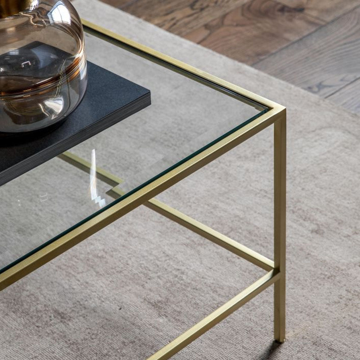 Gallery Direct Rothbury Coffee Table Champagne 1200x650x400mm