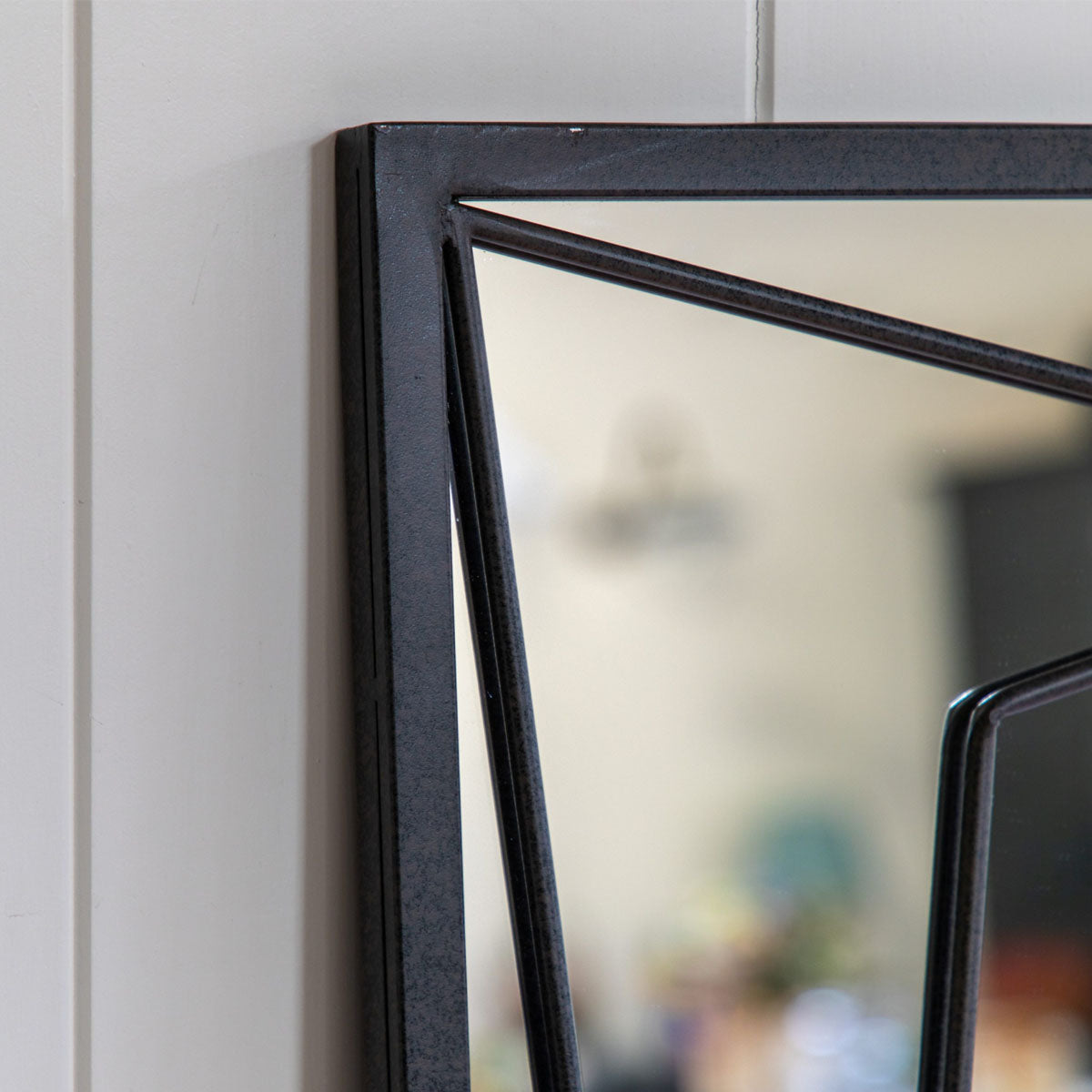 Gallery Direct Wainscott Leaner Mirror Black 1600x25x750mm