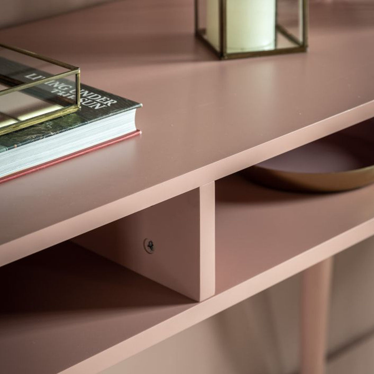 Gallery Direct Holbrook Console Table Pink 1100x450x770mm