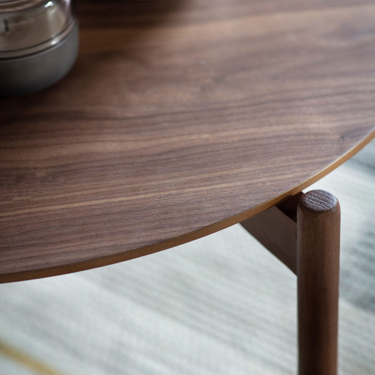 Gallery Direct Burley Coffee Table Walnut 700x700x400mm