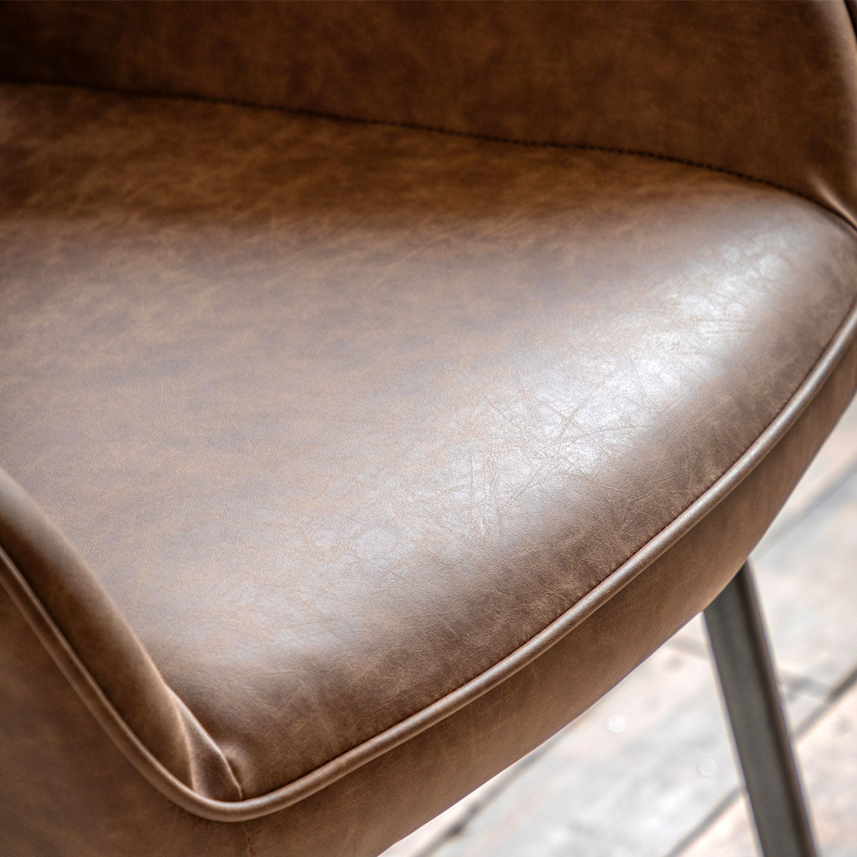 Gallery Direct Ivorra Dining Chair Brown (2pk)
