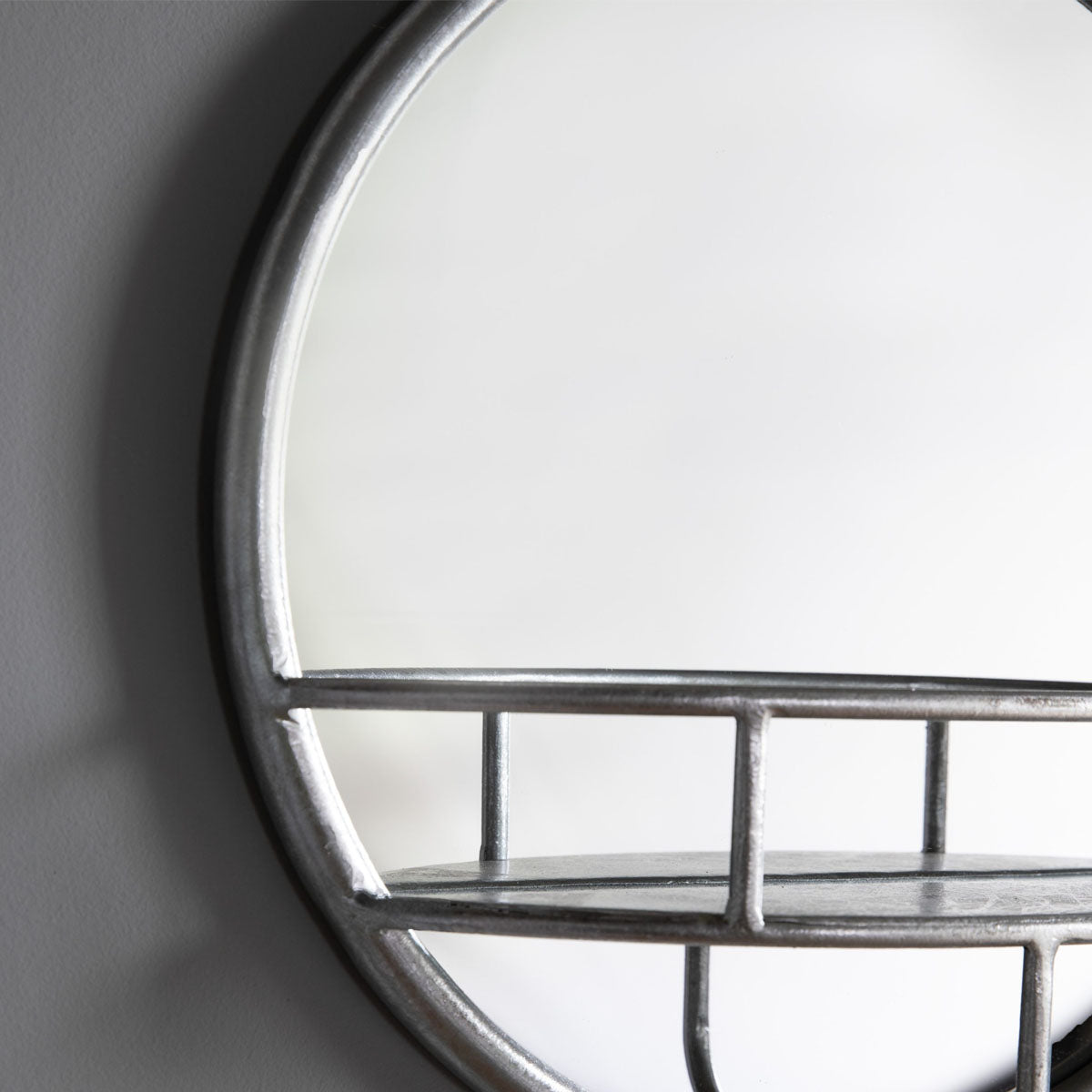 Gallery Direct Milton Round Mirror Silver 400mm