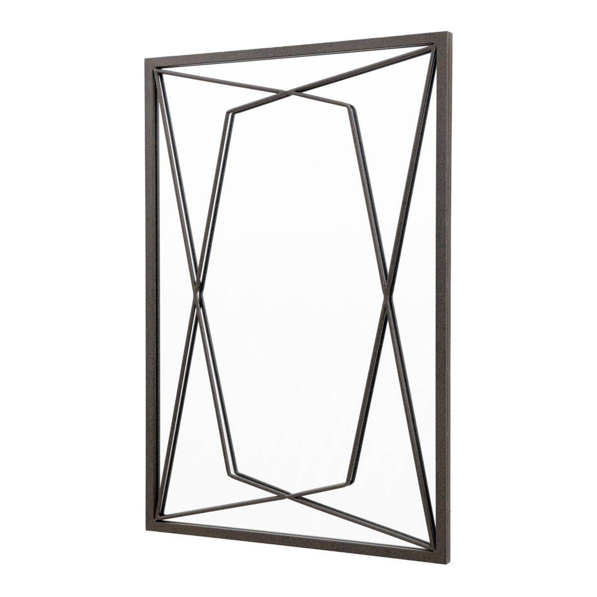 Gallery Direct Wainscott Mirror Black 650x25x950mm