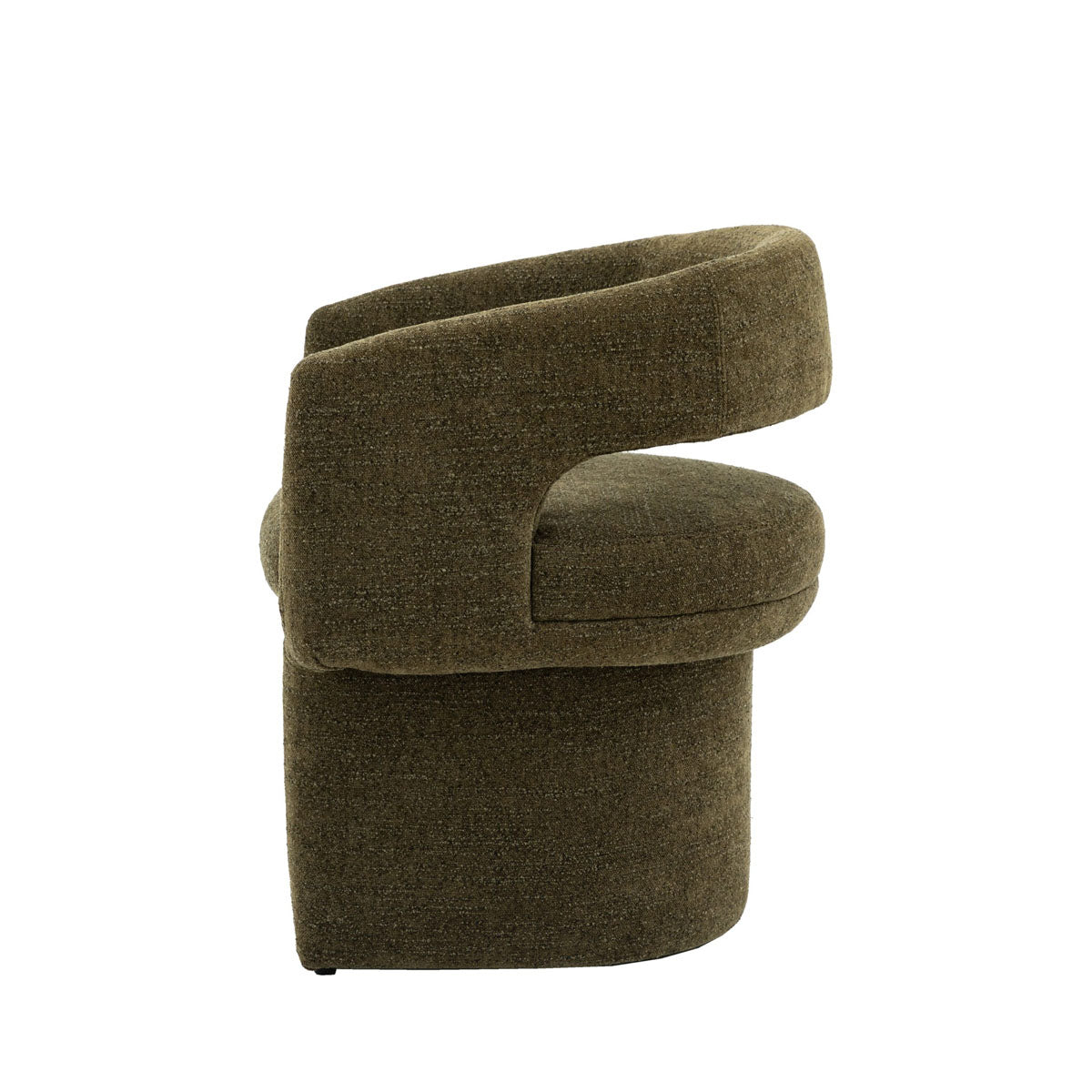 Gallery Direct Sloane Dining Chair Green Boucle 640x600x760mm