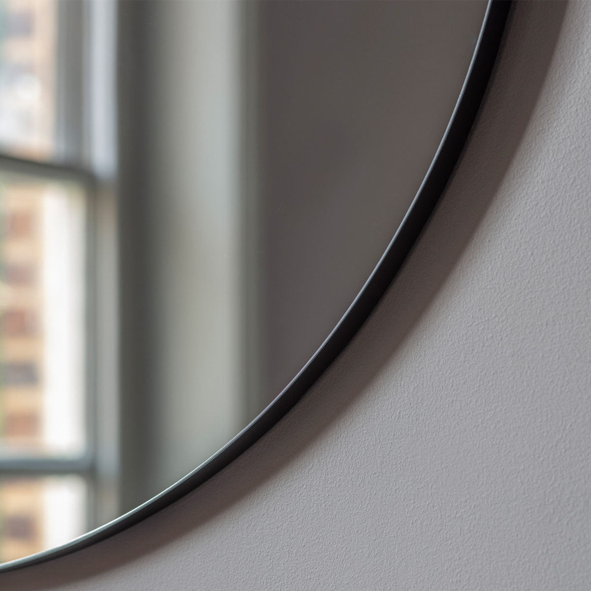 Gallery Direct Bowie Round Mirror Black 800x800mm