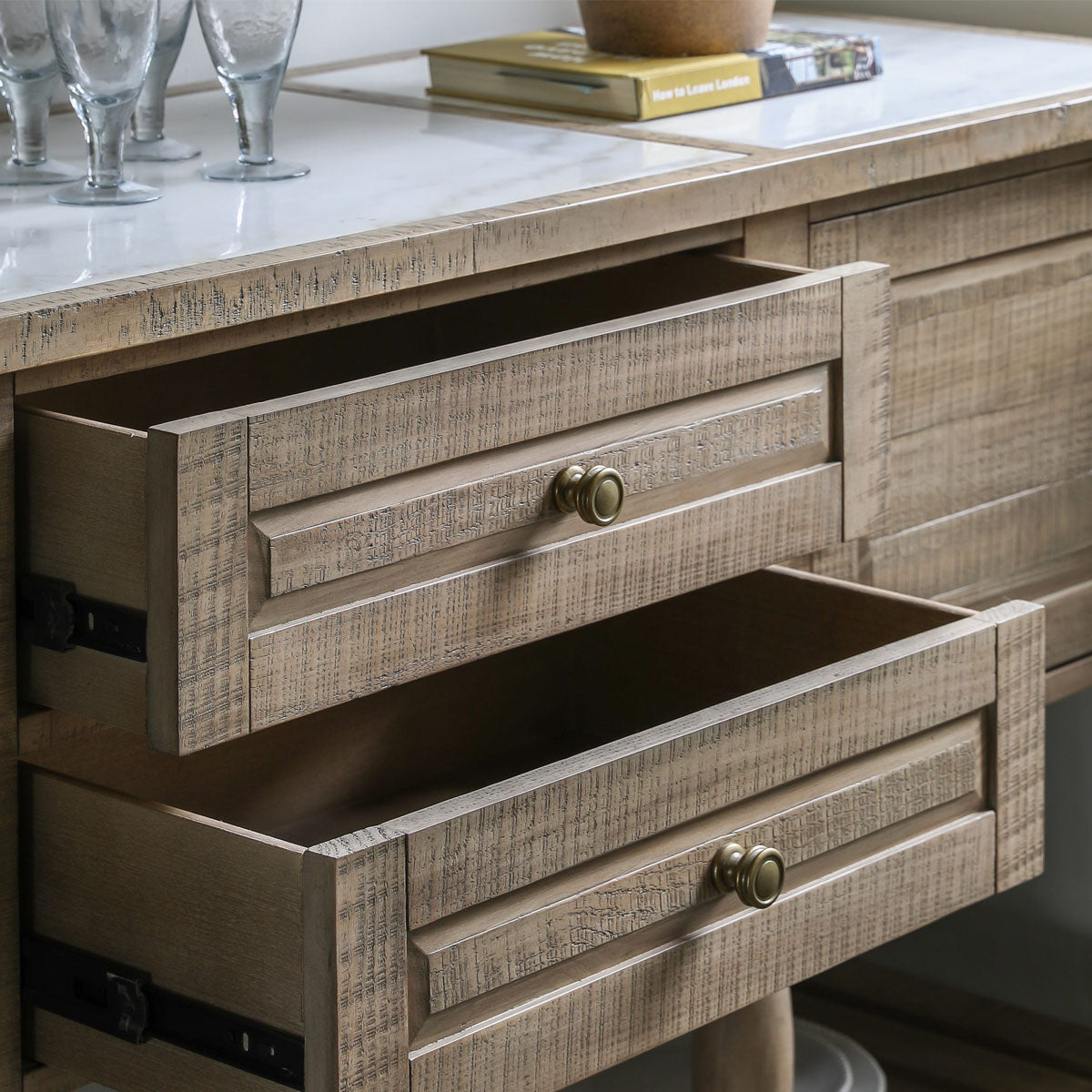 Gallery Direct Vancouver 2 Door 2 Drawer Sideboard 1800x520x910mm