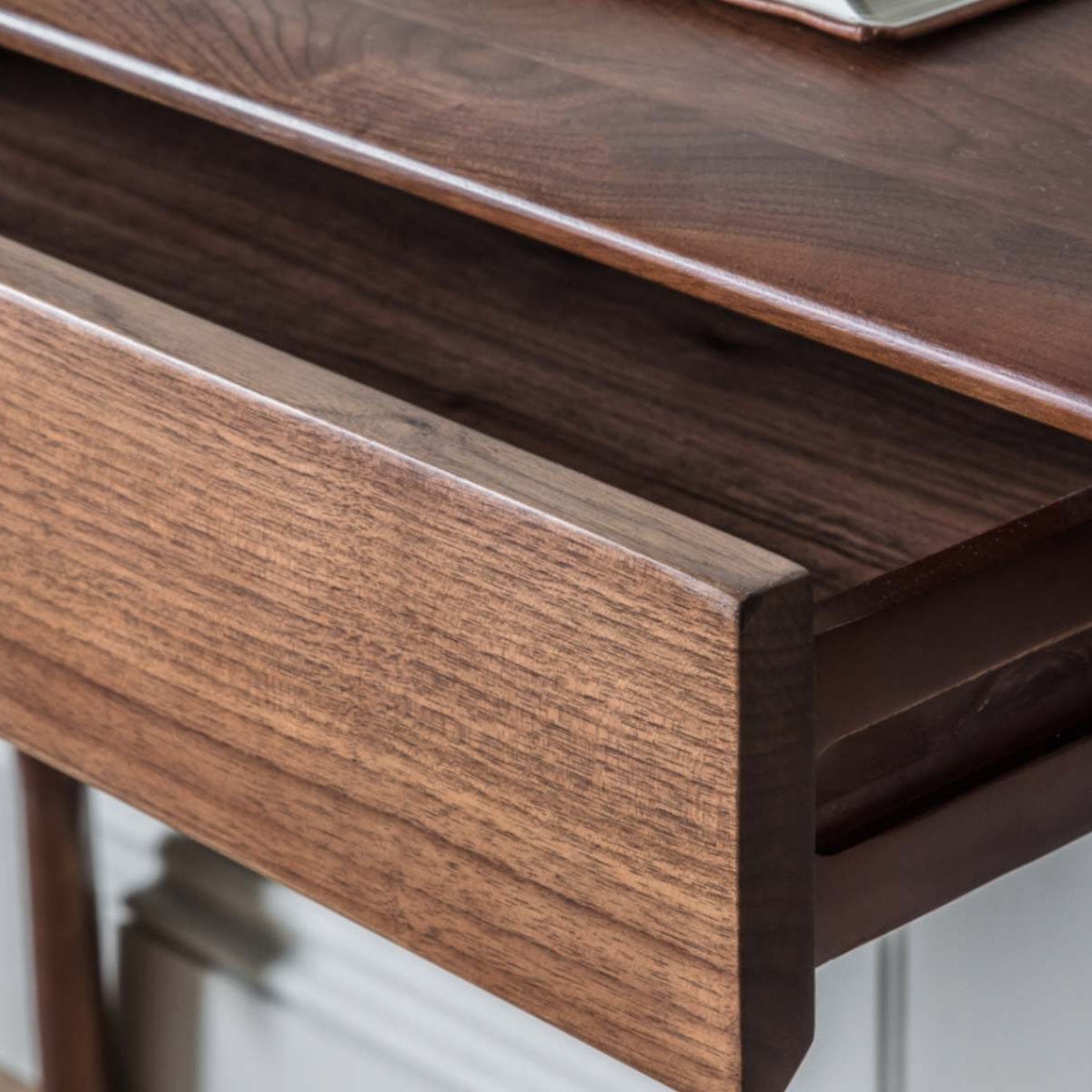 Gallery Direct Madrid 1 Drawer Desk Walnut 1300x500x750mm